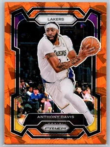 Anthony Davis 2023-24 Panini Prizm Prizms naranja refractor de hielo agrietado #94 Los - Imagen 1 de 2