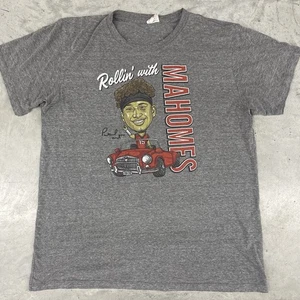 Kansas City Chiefs Patrick Mahomes Karikatur Herren grau Kurzarm Tshirt XL - Bild 1 von 6