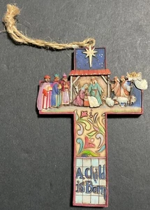 Jim Shore 2011 Heartwood Creek Krippe Kreuz Weihnachtsschmuck - Bild 1 von 4