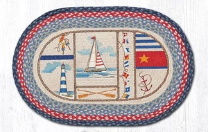 Earth Rugs OP-458 Nautical Breeze Oval Patch 20" x 30" - Picture 1 of 1