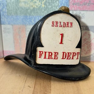 Selden Fire Dept Fireman's Hat 3D Resin Plaque, Long Island New York, 5"h - Picture 1 of 5