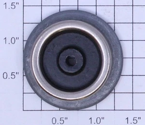 American Flyer 4696-1 O Gauge Black Solid Trailing Wheel with Nickel Rim (12) - Picture 1 of 2