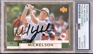 Phil Mickelson Signed Autographed 2002 Upper Deck Rookie Card Golf PSA/DNA - Picture 1 of 2