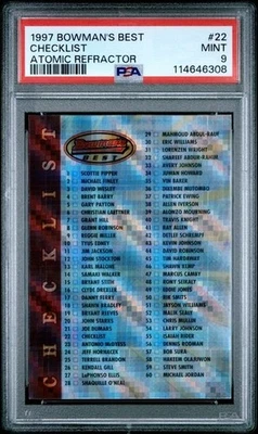 1997 年 Bowman's Best Atomic Refractor SP PSA 9(Pop 7,1 Higher)#22 — 第 1/2 张图片