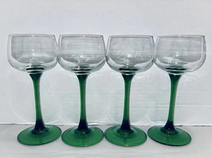 Juego de 4 copas de vino vintage Luminarc verde esmeralda tallo - Imagen 1 de 20
