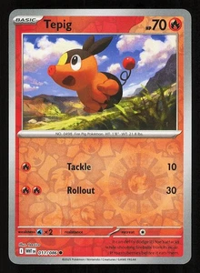 Tepig 011/086 Reverse Holo NM Pokemon TCG Scarlet & Violet White Flare WHT - Picture 1 of 1
