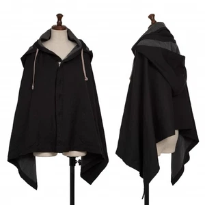 BLACK COMME des GARCONS Poly Cotton Hooded Poncho Size M-L(K-136482) - Picture 1 of 12