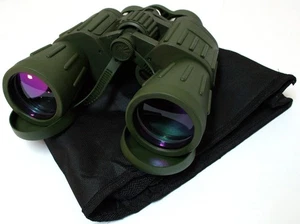 Perrini 60x50 Green Army Binoculars with Day & Night Prism + Case - Picture 1 of 6