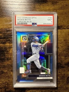 2022 PANINI DONRUSS OPTIC MOOKIE BETTS CAROLINA BLUE /50 PSA 9 - Picture 1 of 2
