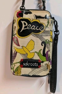 Sakroots Umhängetasche Geldbörse Handybörse. Abnehmbare Träger. Style "Peace". - Bild 1 von 9