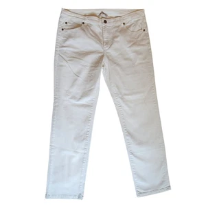 Jeans Soft Surroundings nuovi bianco sporco, taglia 10 gamba dritta (si adatta come taglia 12) - Foto 1 di 11