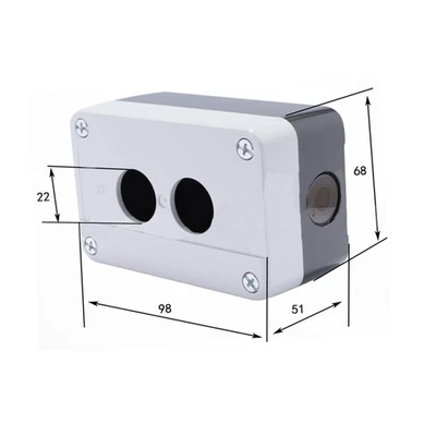 XAL-B02C XAL-B03C For XALB01C 22MM Mounting Hole Button Box Plastic Shell - Image 1 of 3