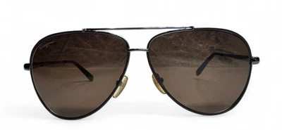 Salvatore Ferragamo Black Brown Lightweight Classic Aviator Mens Sunglasses - Image 1 of 4