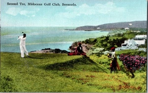 Seconda maglietta, Midocean Golf Club, Bermuda Golf Course cartolina d'epoca JA4 - Foto 1 di 2