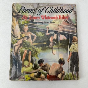 Poems of Childhood James Whitcomb Riley HC DJ 1943 Evertt Shinn Grosset Dunlap - Picture 1 of 11