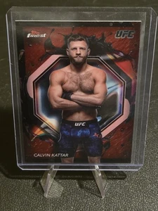 2024 Topps Finest UFC #275 Calvin Kattar Red Shimmer Refractors - Picture 1 of 2