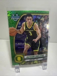 2025 Topps Chrome Bowman U Jackson Sheltad green Shimmer - Imagen 1 de 7