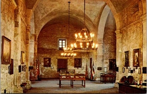 Postcard San Antonio Texas Interior of the Alamo - Picture 1 of 5