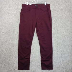 Express Jeans Mens 34 X 32 Burgundy Soft Stretch Canvas Winetasting Pants $88 - Picture 1 of 11