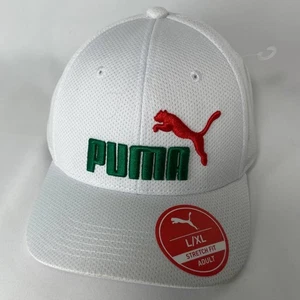 Gorra de béisbol Puma Evercat ajuste elástico gorra malla blanca roja verde adulto talla L/XL - Imagen 1 de 10