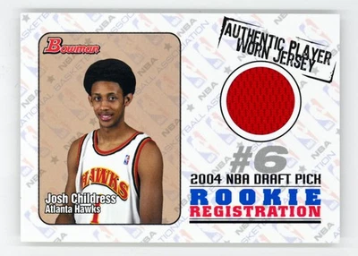 2004-05 Bowman #ROR-JC Josh Childress Registro de Novato Reliquias Atlanta Hawks Foto 1 de 2