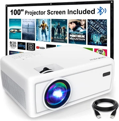 Groview LED Bluetooth Projector Model G210 1080 HD Portable New - Image 1 of 4