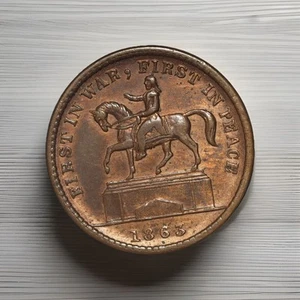 Ficha de la Guerra Civil de 1863, CWT, Washington a caballo, Union Forever, elección AU - Imagen 1 de 2