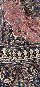 Ralph Lauren Poet Society Full Queen Bettdecke Teppich Blau Rot Geflecht - Bild 1 von 1