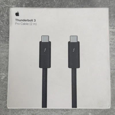 GENUINE APPLE THUNDERBOLT 3 PRO CABLE USB-C A2279 3M BRAIDED BLACK OFFICIAL - Image 1 of 3