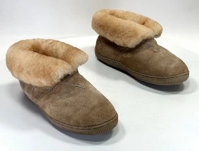 Old Friend House 拖鞋真皮羊皮和麂皮绒皮革 - 女式 6 码 — 第 1/4 张图片