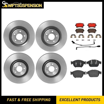 Brembo Front Rear Disc Brake Pad Set Disc Brake Rotor fits Audi A6 2016-2017 - Image 1 of 4