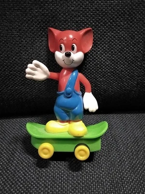 Fix und Foxi - Figur Foxi auf Skatebord - McDonalds 2000- Rückziehmotor - Bild 1 von 3