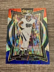 2024 Panini Select Concourse Rojo Blanco y Azul Shock Jordan Davis #72 SP! ÁGUILAS - Imagen 1 de 2