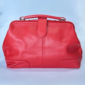Bolso de Mano Médico De Colección Rojo Imitación Cuero Retro Mob Wife - Imagen 1 de 9