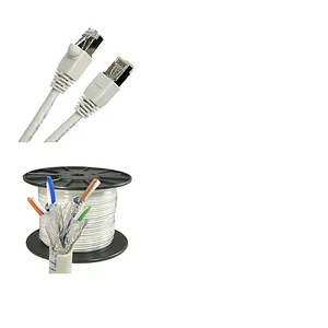 150'ft cat5e 4 pair foil Gray Network ethernet USA Cable double shielded copper - Picture 1 of 2