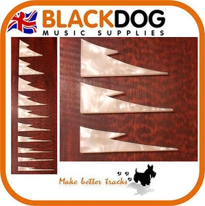 Set of ten spike shaped Pearloid guitar fingerboard position markers inlays - Bild 1 von 1