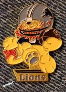 Detroit Lions ~ NFL ~ Pin Huddles ~ Fútbol americano ~ De colección años 80 ~ Esmalte - Imagen 1 de 1