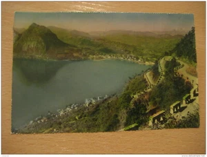 LUGANO Panorama Monte San Salvatore Monte Rosa Stockholm 1995 Cancel Sweden Post - Foto 1 di 1