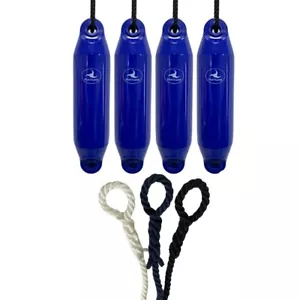 4 guardabarros para barco huracán: azul marino PM01 - CUERDA GRATIS + INFLADO - Imagen 1 de 2