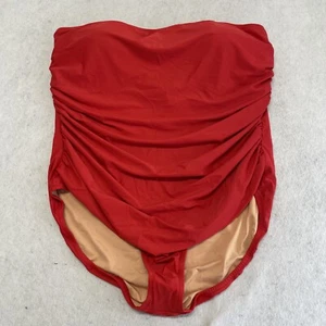 J. Traje de baño Crew acanalado bandeau de una pieza talla 24 rojo nuevo con etiquetas $118 BC115 - Imagen 1 de 6