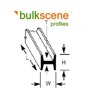 BULKSCENE - H COLUMNS GIRDERS PLASTIC PROFILES FOR OO/HO MODELLING - BULK PACKS