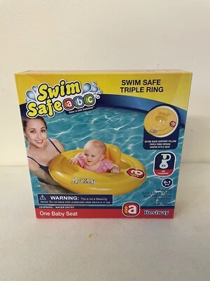  Swim Safe Triple Ring Baby Seat Inflatable Pool Float Tube Step A Best Way  - Image 1 of 4
