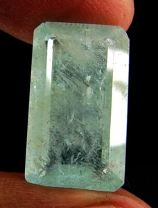 13.75 Ct Natural Aquamarine Beryl Loose Gemstone Emerald Cut Stone - 63637 - Picture 1 of 5