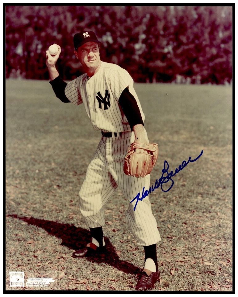 HANK BAUER AUTO SIGNED 8 x 10 PHOTO YANKEES ORIOLES 1950's 8x WS CHAMP DECEASED - Image 1 of 1