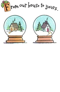 Funny Happy Holidays Christmas Snow Globe Theme Greeting Card - Picture 1 of 3