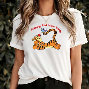 Individuelles T-Shirt, 2025 Red Nose Day Kinder Comic T-Shirt, Red Nose Tiger - Bild 1 von 5