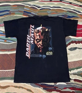 Vintage 1999 Darth Maul Star Wars Phantom Menace Episode 1 T shirt Tee Size M - Picture 1 of 5