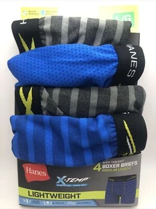 Hanes Boy's 4 Pair Pack Lightweight X-temp Boxer Briefs Assorted Colors L - Picture 1 of 2