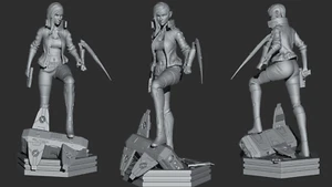CYBERPUNK V | STL DATEI | 3D DRUCK | FIGUR | SFW | NSFW | DOWNLOAD | GOOGLE - Photo 1/1