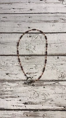 Collar de cristal rosa y amarillo de plata esterlina con soporte de limonada de Elyse Ryan Alex Foto 1 de 4